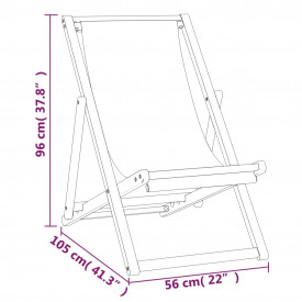Scaun de exterior, crem, 56 x 105 x 96 cm, lemn de tec - Img 8
