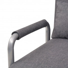 Scaun pivotant canapea extensibilă, gri închis, 60 x 75 x 80 cm - Img 7