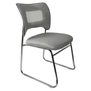 Scaun vizitator HRC 613F, tip sanie, ergonomic, mesh, cadru metalic cromat, 120 kg
