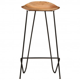 Scaune de bar, 2 buc.,41x36x76 cm, lemn masiv de acacia - Img 3
