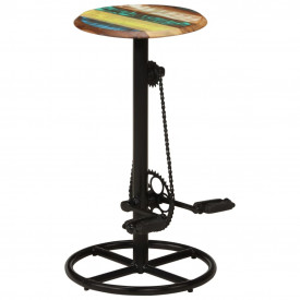 Scaune de bar, 2 buc., lemn masiv reciclat, 38 x 76 cm - Img 11