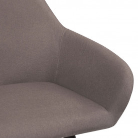 Scaune de sufragerie, 2 buc., gri taupe, material textil - Img 5