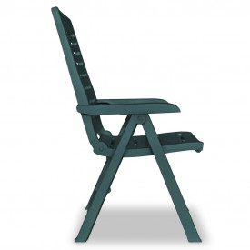 Scaune grădină rabatabile, 6 buc, 60x61x108 cm, plastic, verde - Img 5