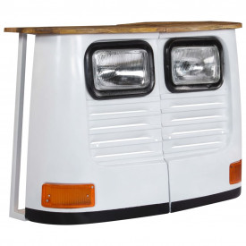 Servantă camion, alb, lemn masiv de mango - Img 2