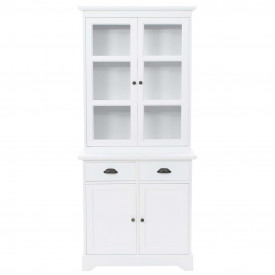 Servantă galeză cu 4 uși, MDF și lemn de pin, 80 x 40 x 180 cm - Img 2