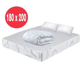 Set Avantaj Saltea Luxor Elite Memory 180x200x22 plus 2 perne plus Husa hipoalergenica plus Pilota iarna microfibra 200x200 - Img 1