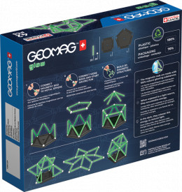 Set de constructie magnetic Geomag Glow 42 piese, 329 - Img 2