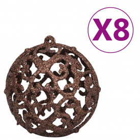 Set de globuri de Crăciun 100 de bucăți 6 cm Maro/Bronz/Auriu - Img 5
