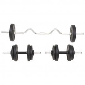 Set de haltere și gantere, 30 kg - Img 3