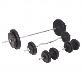 Set de haltere și gantere 90 kg - Img 2