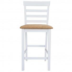 Set mobilier de bar din lemn, masă și 4 scaune, alb - Img 4
