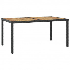 Set mobilier de exterior, 13 piese, poliratan, blat lemn acacia - Img 6