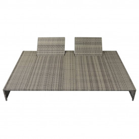 Set mobilier de exterior, 15 piese, poliratan, gri - Img 6