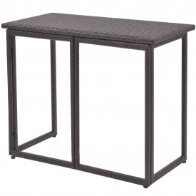 Set mobilier de grădină, 12 piese, poliratan, maro - Img 8