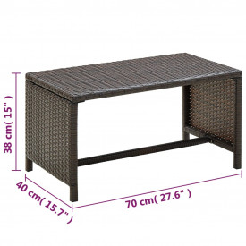 Set mobilier de grădină, 8 piese, maro, poliratan - Img 12