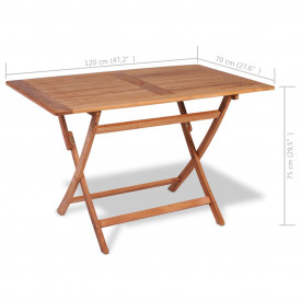 Set mobilier grădină, 5 piese, lemn masiv de tec - Img 7