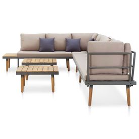Set mobilier grădină cu perne, 7 piese, lemn masiv de acacia - Img 3