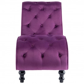 Șezlong, violet, catifea - Img 3