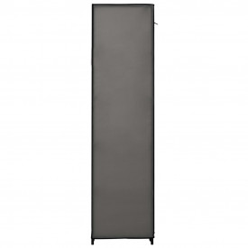 Șifonier cu bare și compartimente, gri, 150x45x176 cm, textil - Img 6
