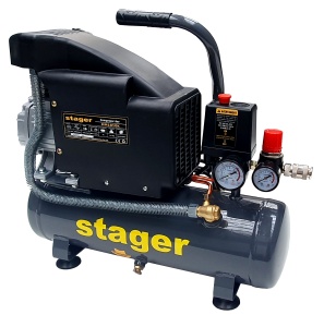 Stager HM1010K compresor aer, 6L, 8bar, 126L/min, monofazat, angrenare directa - Img 2