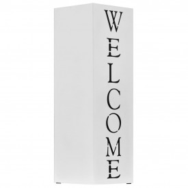 Suport pentru umbrelă Welcome, oțel, alb - Img 2