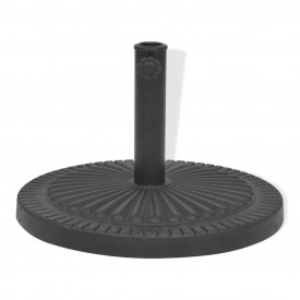 Suport umbrelă de soare, rășină, rotund, negru, 14 kg - Img 2