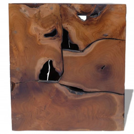 Taburet din lemn de tec masiv 40 x 40 x 45 cm - Img 10