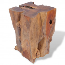 Taburet din lemn de tec solid 30 x 30 x 40 cm - Img 2