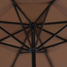Umbrelă de exterior cu bază portabilă, gri taupe - Img 4