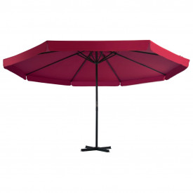 Umbrelă de exterior cu bază portabilă, roșu - Img 2