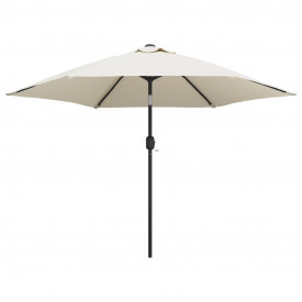 Umbrelă de soare cu pol din oțel 3m, Alb nisip - Img 2