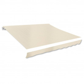 vidaXL Acoperiș de copertină din pânză, crem, 336 x 246 cm