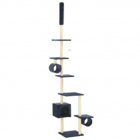 vidaXL Ansamblu pisici, stâlpi funie sisal 260 cm, Bleumarin - Img 2