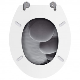 vidaXL Capace WC cu închidere standard, 2 buc., MDF, Pietre - Img 5