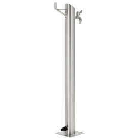 vidaXL Coloană de apă de grădină, 95 cm, oțel inoxidabil, rotund - Img 3
