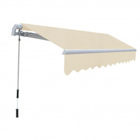 vidaXL Copertină reglabilă acționată manual, 300 cm, crem - Img 2