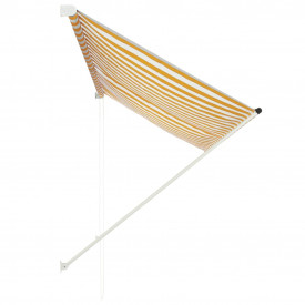 vidaXL Copertină retractabilă, galben și alb, 250 x 150 cm - Img 3