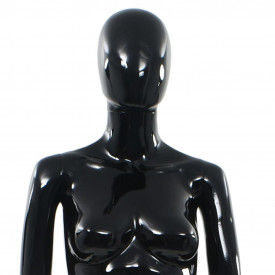 vidaXL Corp manechin feminin, suport din sticlă, Negru lucios 175 cm - Img 7