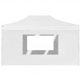 vidaXL Cort de petrecere pliabil cu pereți, alb, 4,5 x 3 m, aluminiu - Img 6
