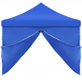 vidaXL Cort petrecere pliabil cu 8 pereți laterali, albastru, 3 x 9 m - Img 4