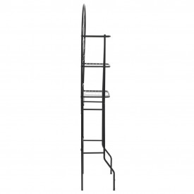 vidaXL Etajeră de toaletă, negru, 60 x 33 x 174 cm - Img 3