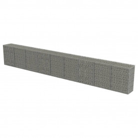 vidaXL Gabion perete cu capace, oțel galvanizat, 900 x 50 x 100 cm - Img 2
