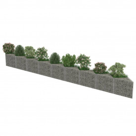 vidaXL Gabion perete din oțel galvanizat, 630 x 30 x 50 cm - Img 4
