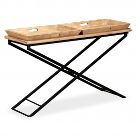 vidaXL Masă consolă Lemn masiv de mango 130x40x80 cm