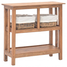 vidaXL Masă consolă, lemn masiv reciclat, 69 x 28 x 70 cm
