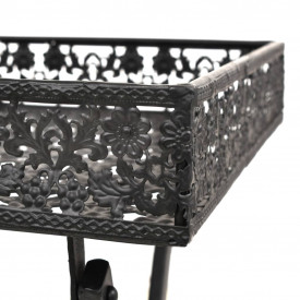 vidaXL Măsuță de ceai pliabilă stil vintage negru 58x35x72 cm metal - Img 6
