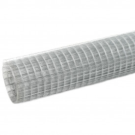 vidaXL Plasă de sârmă, argintiu, 10 x 1,5 m, oțel galvanizat, pătrat - Img 2