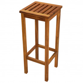 vidaXL Scaune de bar 2 buc., lemn masiv de acacia, 30,5 x 30,5 x 74 cm - Img 5