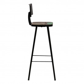 vidaXL Set de bar, 5 piese, lemn masiv reciclat, multicolor - Img 10
