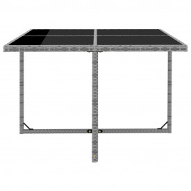 vidaXL Set mobilier de exterior, 13 piese, poliratan, gri - Img 6